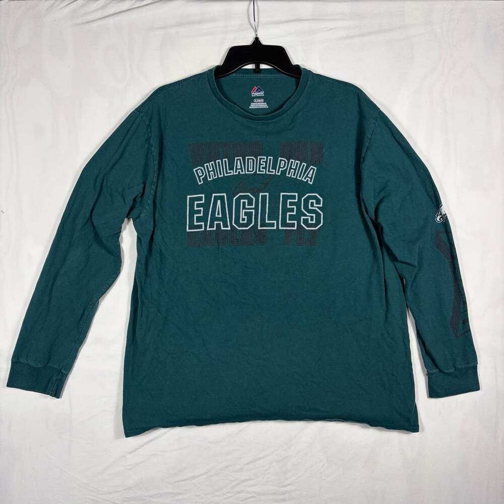 Majestic Philadelphia Eagles Long Sleeve T-Shirt Size XL